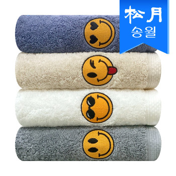 [송월] 스마일 160g코마40수 세면타올 s