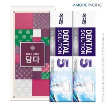 (종이케이스)아모레 메디안덴탈솔루션파이브치약90g 2P