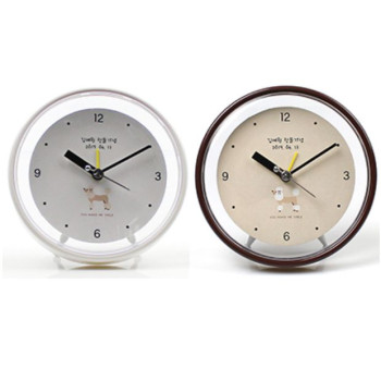 멍멍투명탁상시계