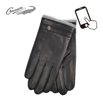 크로커다일 CDM-02 터치 남성 가죽 장갑