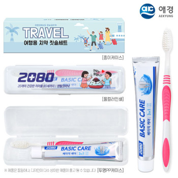 (PP/투명)애경 베이직케어치약50g 미세모칫솔세트
