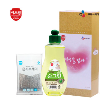CJ순그린(용기),수세미2종세트