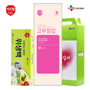 CJ이츠웰 위생백,고무장갑 2종세트