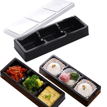 트레이 3구 (5.5cm) 인쇄가능한 포장용기 / 떡케이스/한과,쵸콜렛.쿠키박스,화과자 /반찬용기