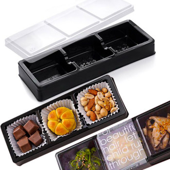 트레이 3구 (6.5cm) 인쇄가능한 포장용기 / 떡케이스/한과,쵸콜렛.쿠키박스,화과자 /반찬용기