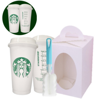 스타벅스 리유저블 텀블러 콜드컵 핫컵 그란데 473ml 세척솔 선물박스