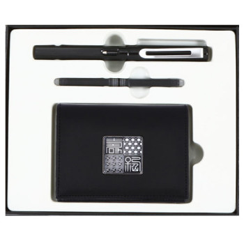 샤르망만년필+수복자개소가죽명함지갑