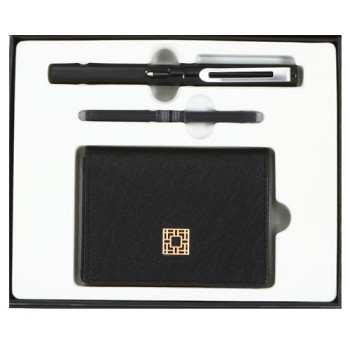 샤르망만년필+완자문소가죽명함지갑