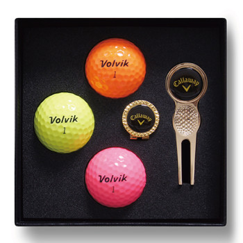 볼빅 블루90 프리미엄 칼라볼+그린보수기볼마커(골드)+볼마커(골드)세트