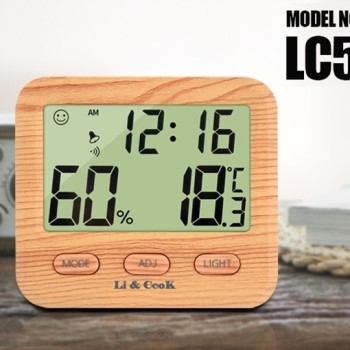 리앤쿡 디지털 멀티 온습도계 ( 시계, 날짜, 알람, 스누즈,라이트 )