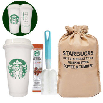 스타벅스 리유저블 텀블러 그란데 473ml 비아커피 1ct 세척솔 선물세트