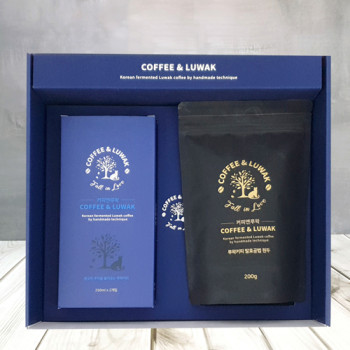 커피엔루왁 더치원액 250mlx2개+원두 200g