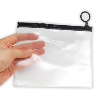 프리미엄 지퍼백[소] 앞 투명/뒤면 불투명 지퍼백//지퍼백