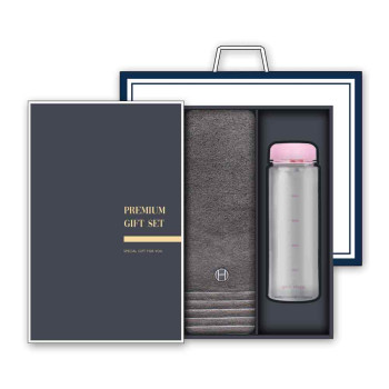 송월 프리미엄 선물세트 (호텔컬렉션 필라라인40 1매 + 마이보틀 500ml 1개)