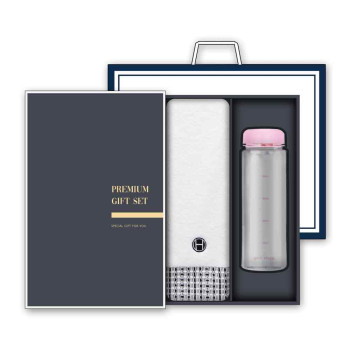송월 프리미엄 선물세트 (호텔컬렉션 톤40 1매 + 마이보틀 500ml 1개)