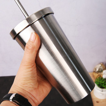 앰버L 이중스텐 빨대텀블러 대용량-550ml