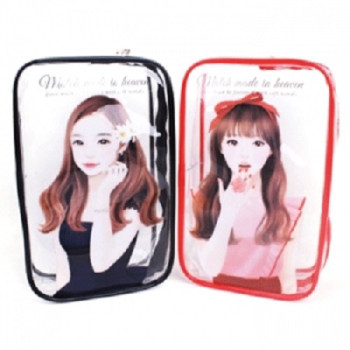 일러스트 투명 파우치 2종-케이스 [PH106]