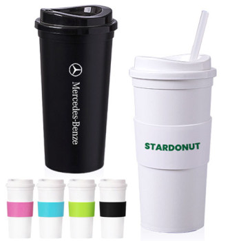 [국산] 리유저블 블랙앤화이트 텀블러 (냉.온가능) 500ml