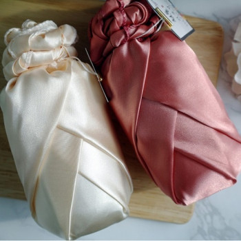 (유리병) 소금 격자공단 보자기포장 매직 천일염 320ml