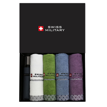 스위스밀리터리 3단수동 암막스키니 + 160g타올 4P 세트(소)