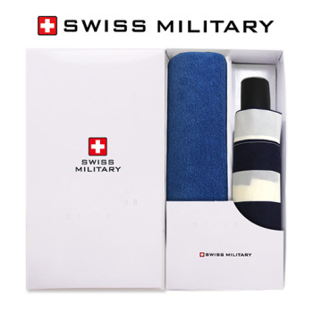 스위스밀리터리 3단수동 네이비스트라이프 + 150g세면타올 세트