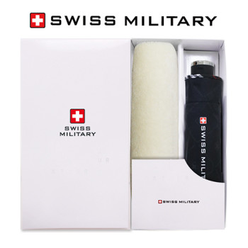 스위스밀리터리 3단수동 엠보선염바이어스 + 150g세면타올 세트
