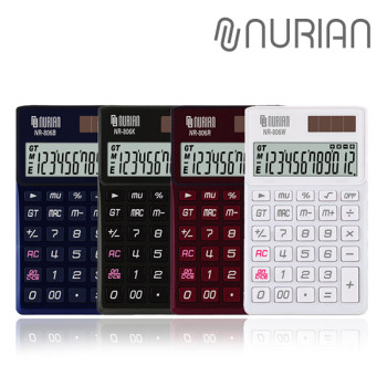 [누리안] 탁상용 계산기 NR-806_블루/레드/블랙/화이트