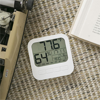 화이트 디지털 온습도시계