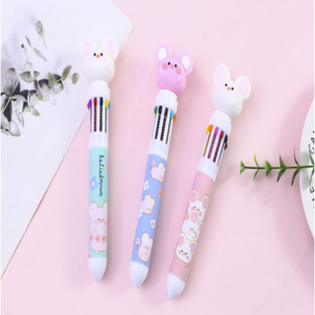 귀여운 쥐 캐릭터 10색 볼펜