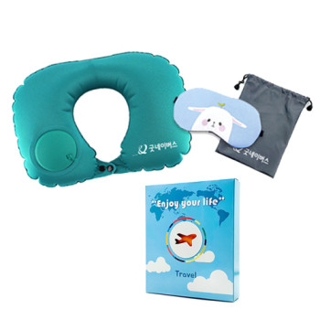 에어쿠션 목베개 + 캐릭터 수면안대 (케이스 포장)