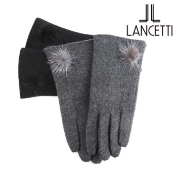란체티 한줄 밍크 여성 순모 장갑LC-21