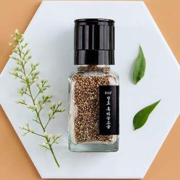 최상급소금 글라인더원형170ml 흑마늘소금