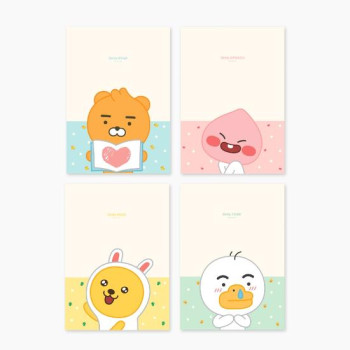 [카카오프렌즈] 리틀프렌즈 제본노트 3개입세트 A5