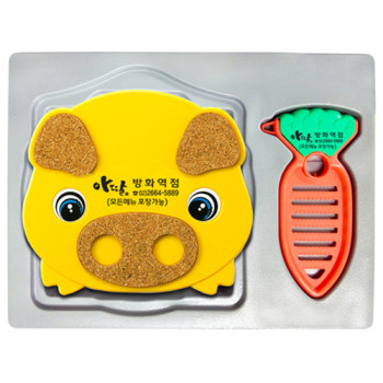 돼지콜크 냄비받침+당근야채칼