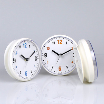 화이트욕실흡착시계