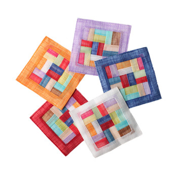 모시조각보컵받침