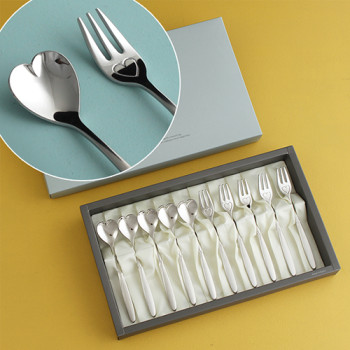 엔젤하트 10P 티스푼티포크 과일포크 커피스푼