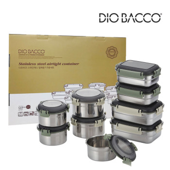 디오바코 스테인레스 밀폐용기 9종세트