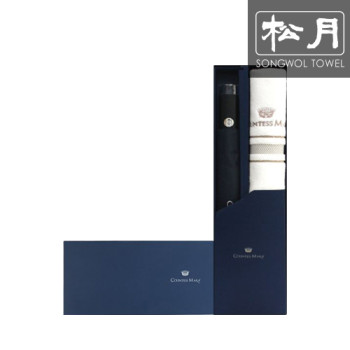 [송월 우산선물세트]카운테스마라 2단 도트보더 1p + 센치1p