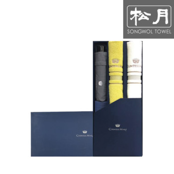 [송월 우산선물세트]카운테스마라 3단폰지 1p + 센치2p