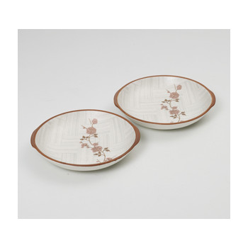 [접시세트] 백야화 핑크 귀접시 세트(小 2P)