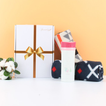 화이트 트리 보온병 320ml+무릎담요 2종세트