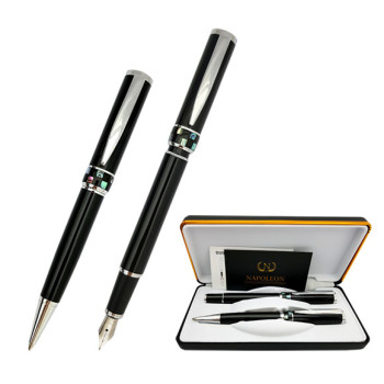 나폴레옹 2000 자개볼펜+만년필 세트 (은장)