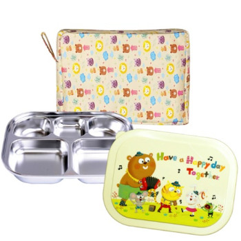 어린이해피세트/국내산스텐도시락세트/어린이도시락세트밀폐형/유치원어린이집도시락세트