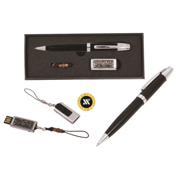 프런티어볼펜+가띠메탈자개USB 8GB