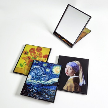 ST-402 4대명화 접이식탁상거울/손거울