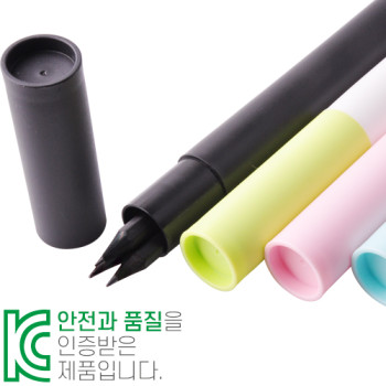 흑목육각미두연필3P 바닐라원통세트