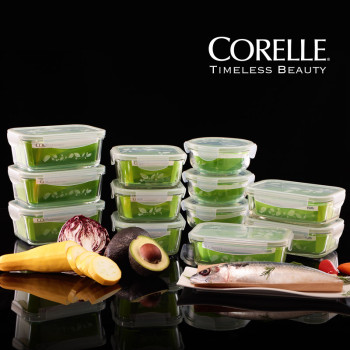 코렐 그린브리즈 유리밀폐용기 혼합 12조