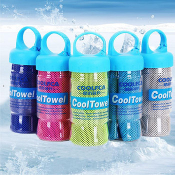 쿨타올(투명통케이스)/건식타올/자외선차단