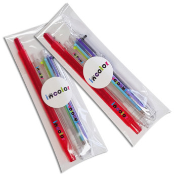 incolor문구세트 OPP18 (색연필 샤프 6색볼펜 자)